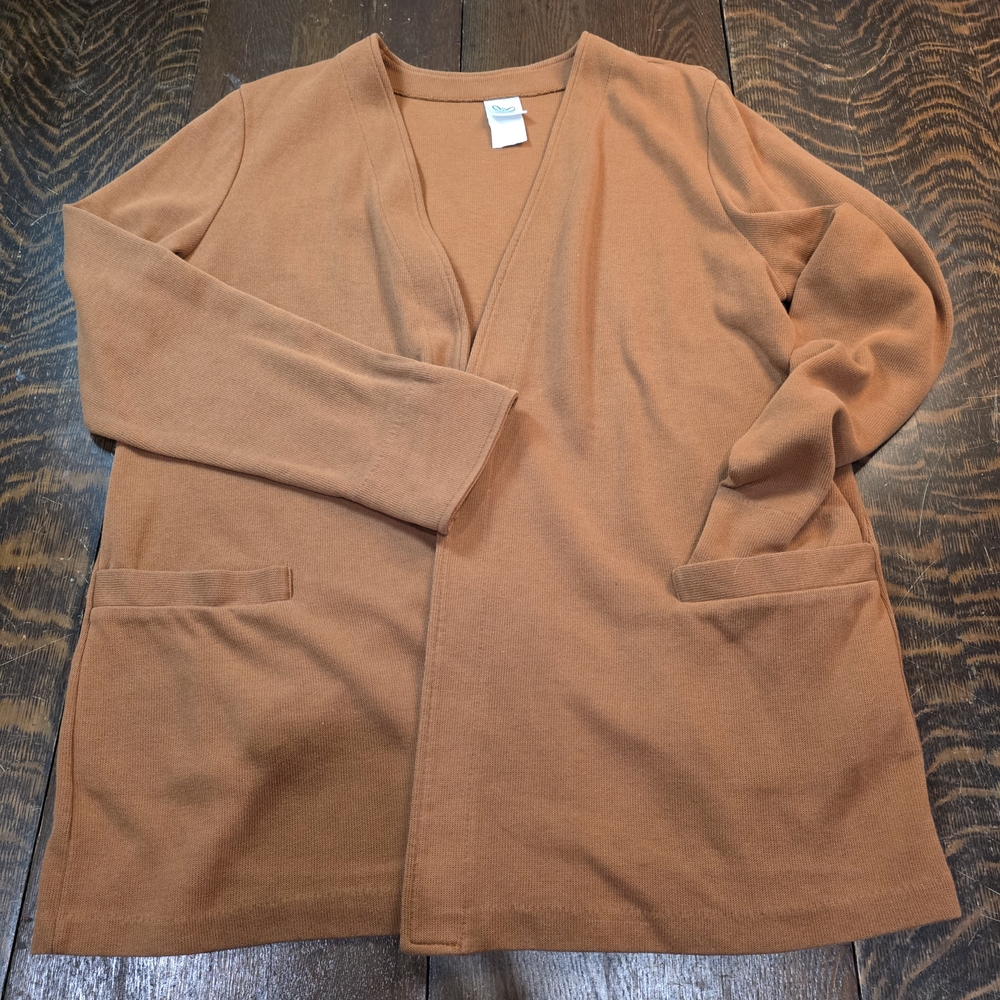 Weekenders flowy open‎ front knit cardigan wrap burnt orange Sz XL